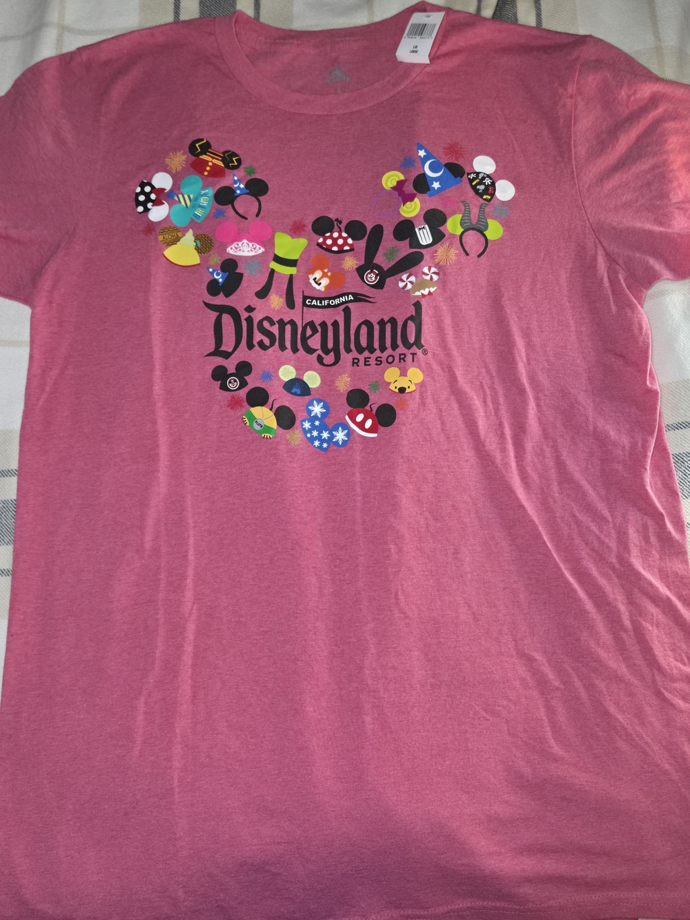 Disney Pink Disneyland Resort Icon Heart Short Sleeve Tee